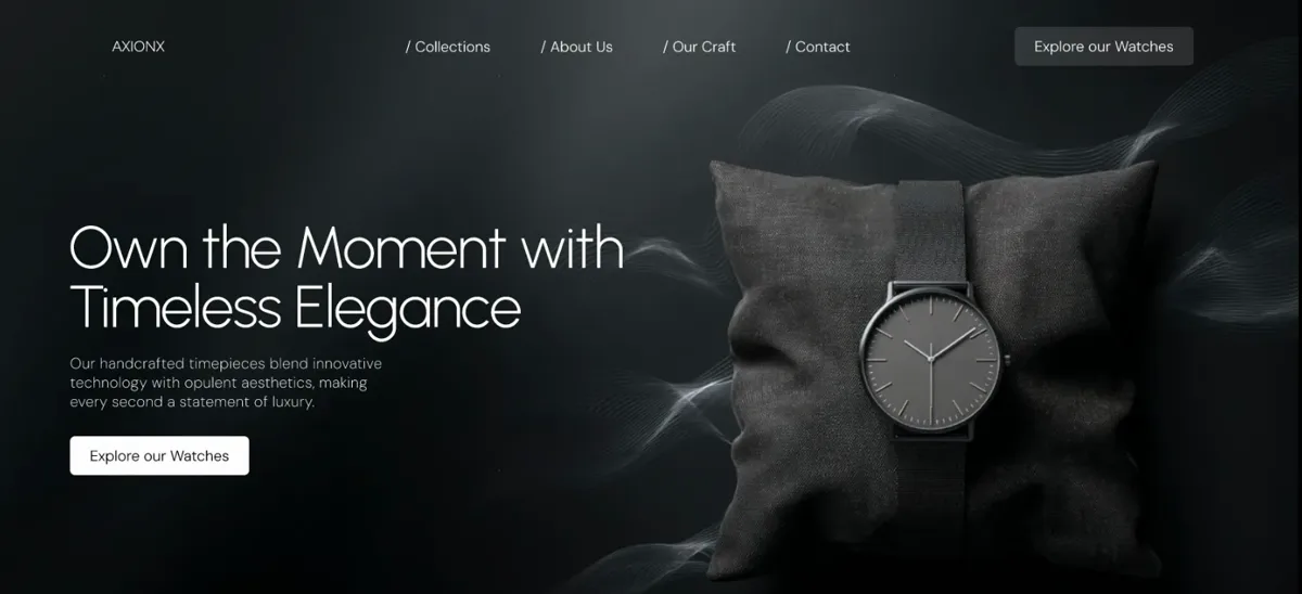 Luxury watch store — E-commerce landing page