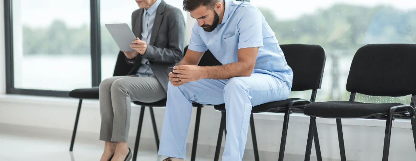 The waiting area at AXIONX Care